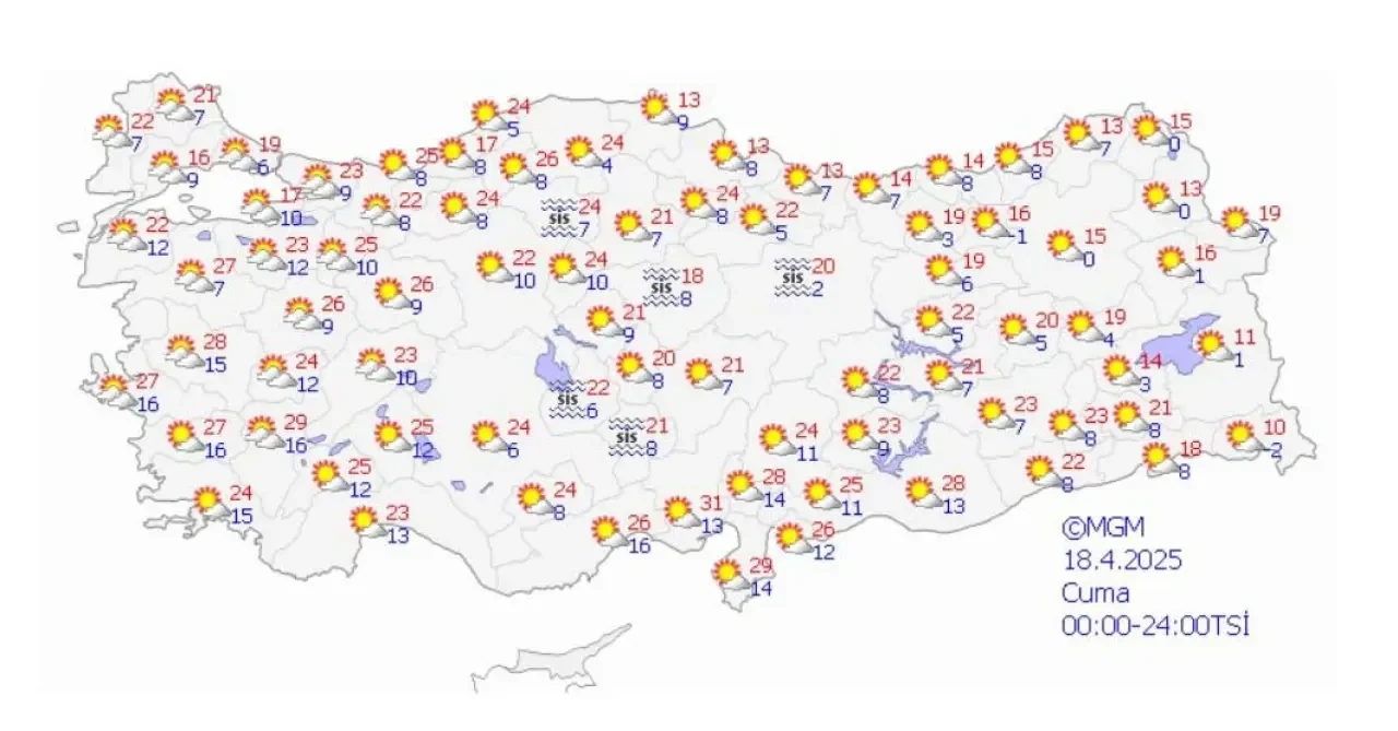 Meteoroloji 5 günlük hava tahminini duyurdu: Isınıyoruz! 1