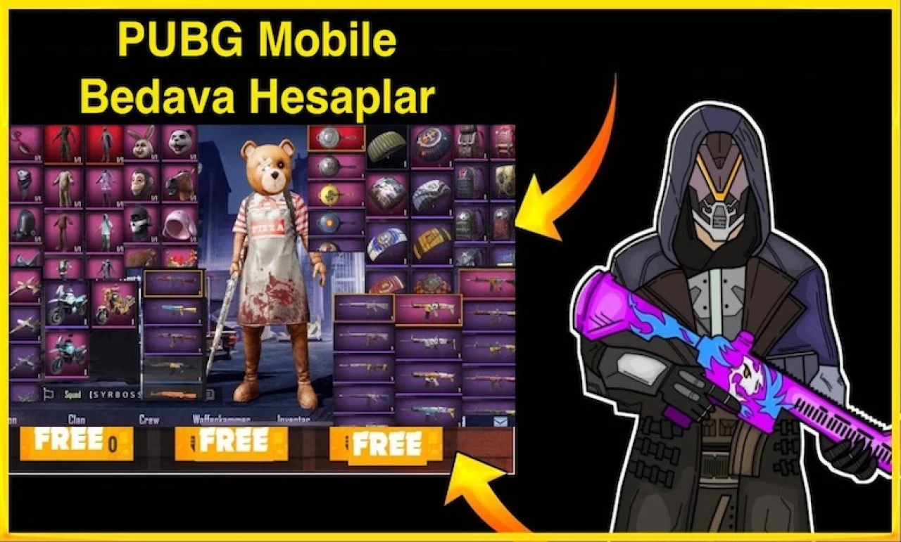 Bedava PUBG Mobile Hesapları 2025 UC'li Hesap Şifreleri