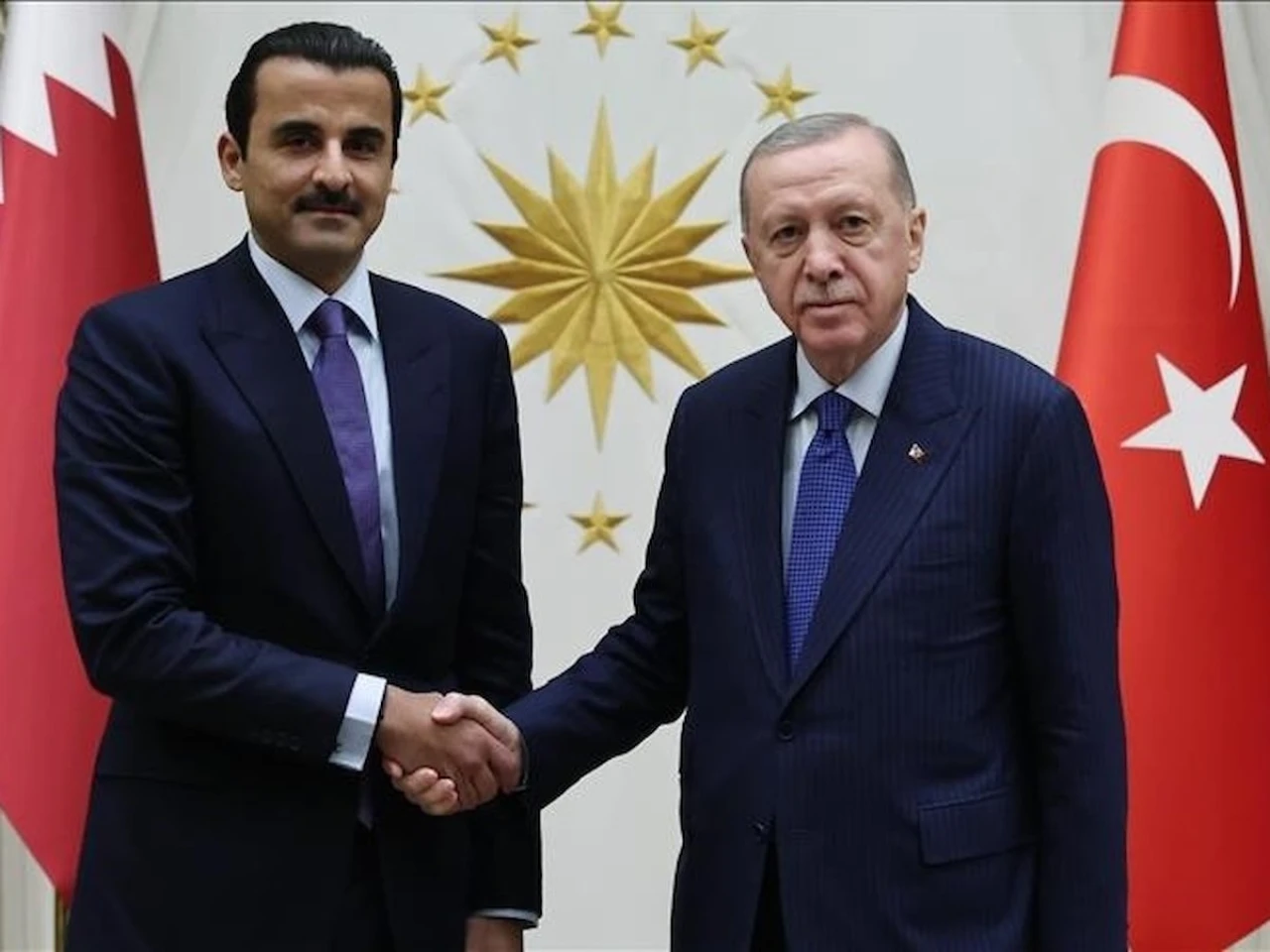 Cumhurbaşkanı Erdoğan, Katar Emiri Al Sani ile görüştü