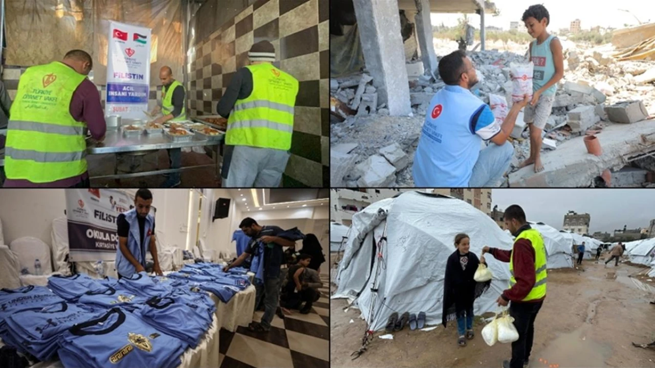 TDV'den Gazze'ye 52 tır insani yardım malzemesi