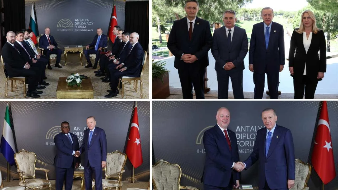 Erdoğan, Antalya Diplomasi Forumu'nda Bulgaristan ve Bosna-Hersek liderleriyle görüştü.