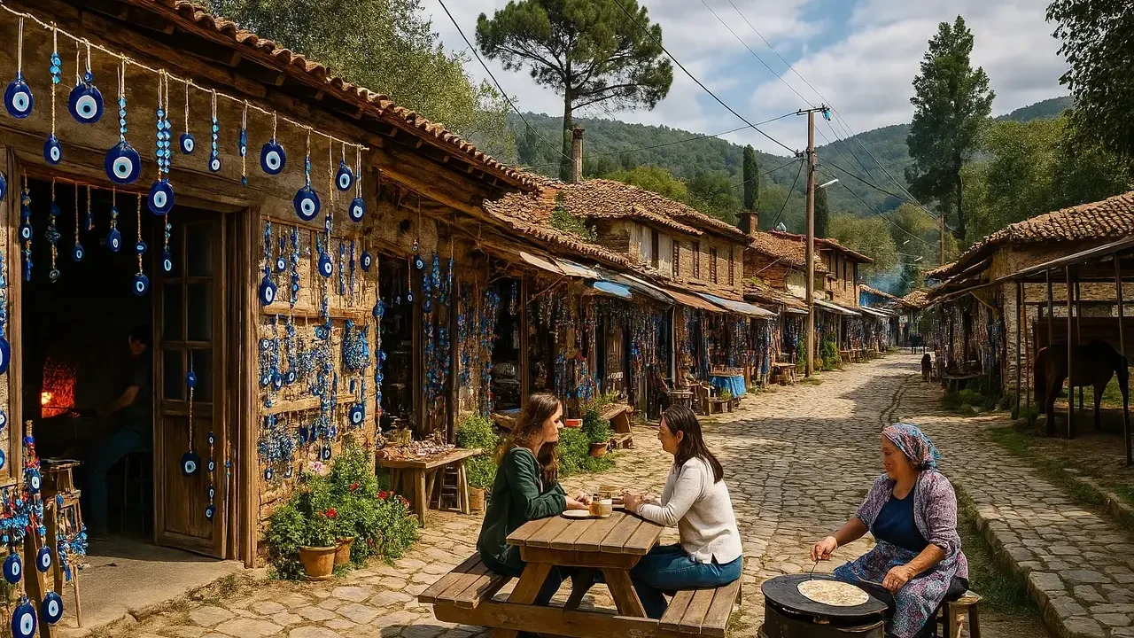 Nazarköy'de Gözlerden Uzak: El Yapımı Boncuklarla Kahvaltı Keyfi!