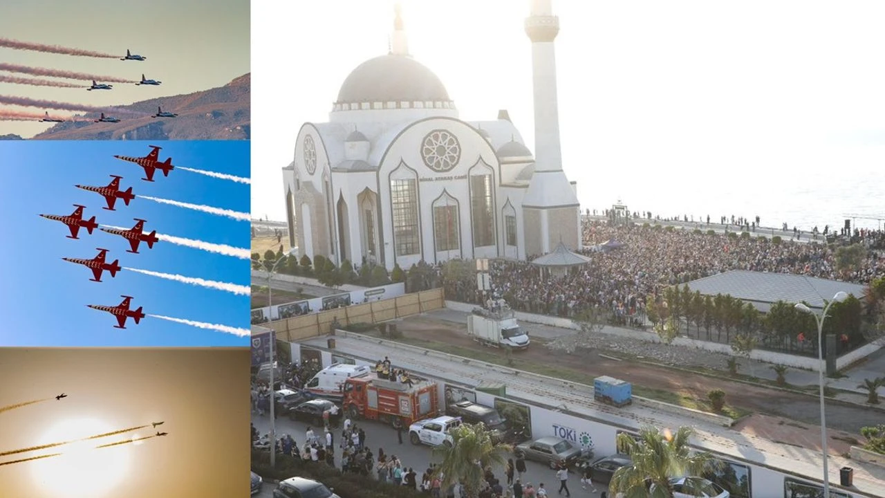 Türk Yıldızları, İskenderun semalarında muhteşem bir gösteri sergiledi, izleyiciler büyülenerek etkinliği izledi.