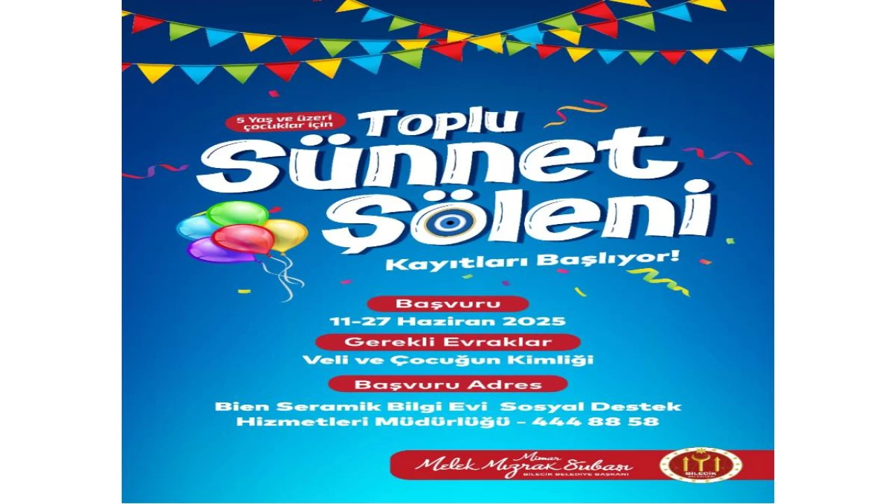 Bilecik Belediyesi'nin Geleneksel Sünnet Şöleni İçin Kayıtlar Açıldı
