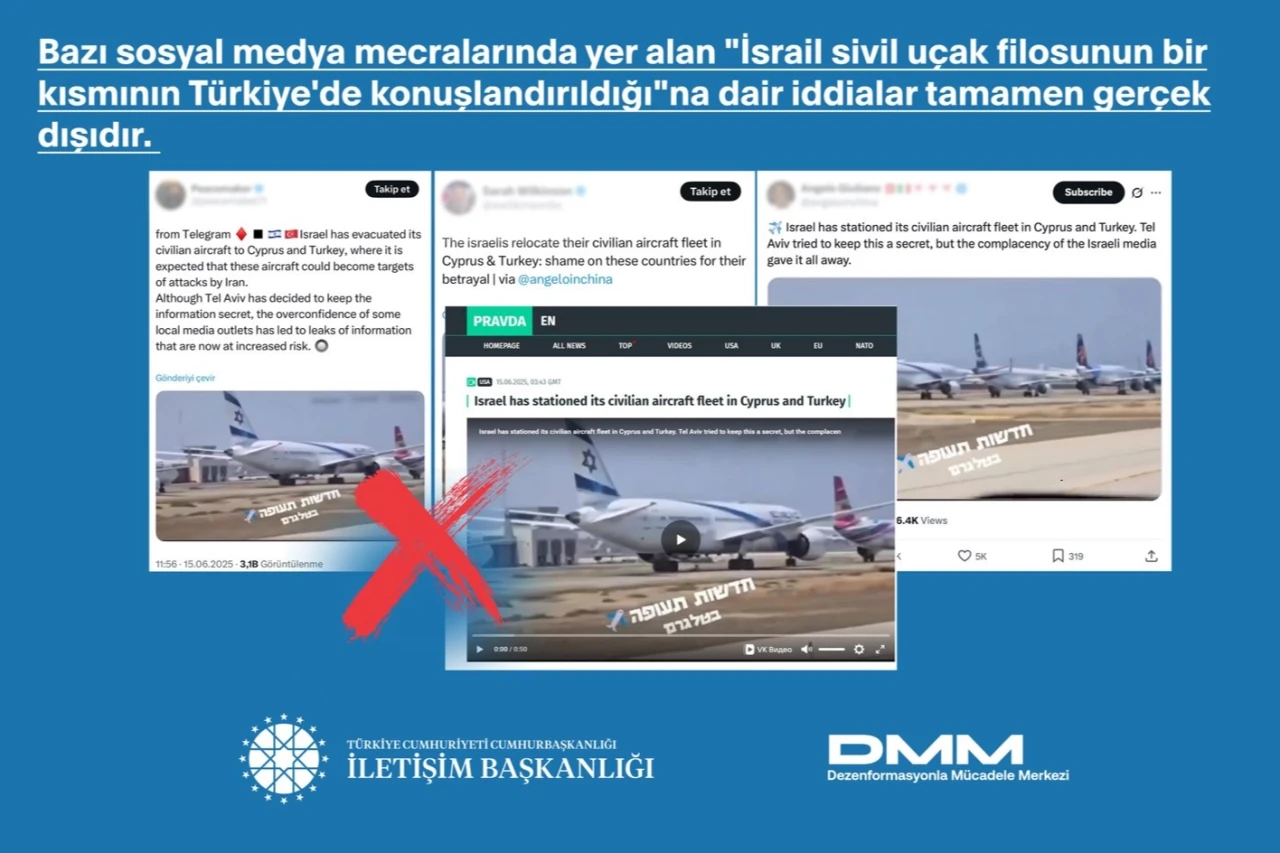 İletişim'den "İsrail Uçakları Türkiye’de" iddialarına yalanlama!