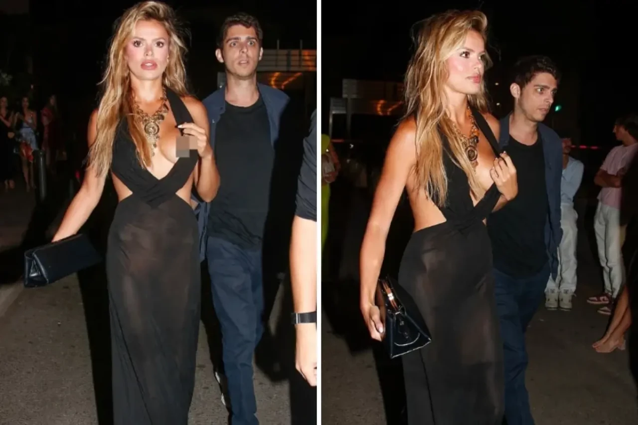 Süper model Brooks Nader, cesur elbisesiyle Saint-Tropez'deki partiye damga vurdu!