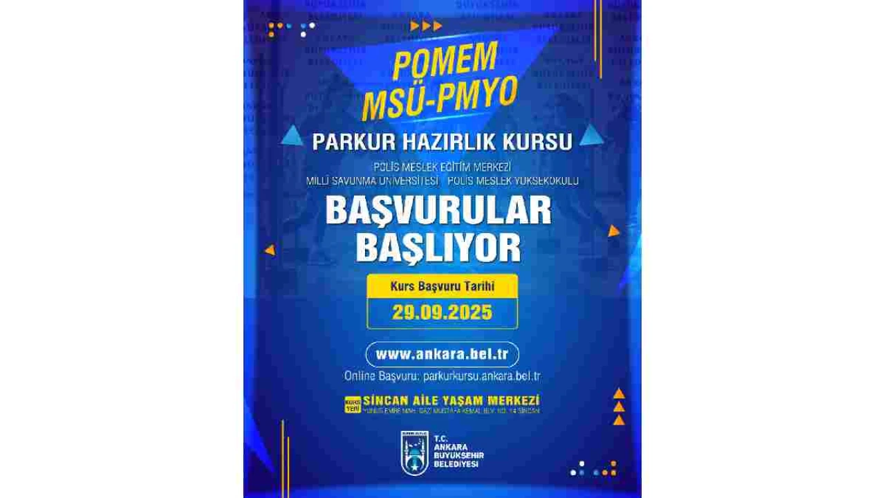 Ankara'da Ücretsiz Parkur Hazırlık Kursları Başlıyor: Başvurular Başladı!