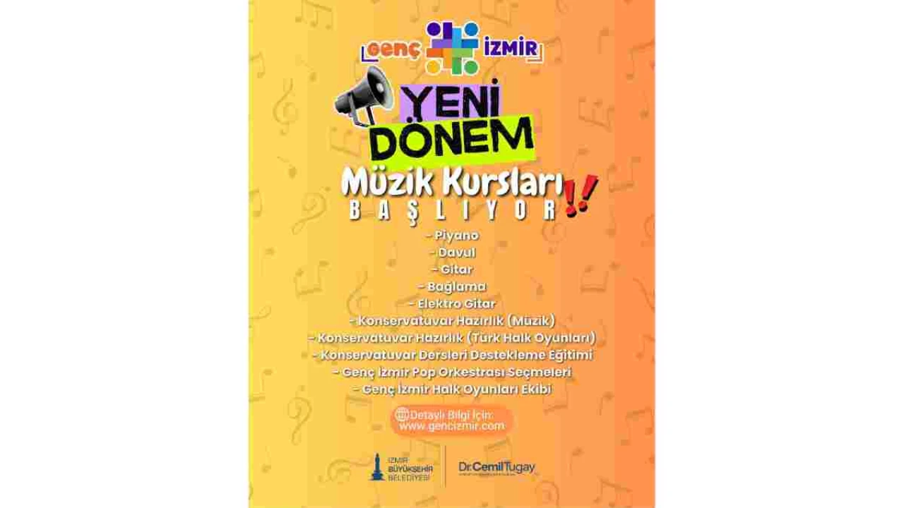 Genç İzmir'in ücretsiz müzik kursları için başvurular sürüyor
