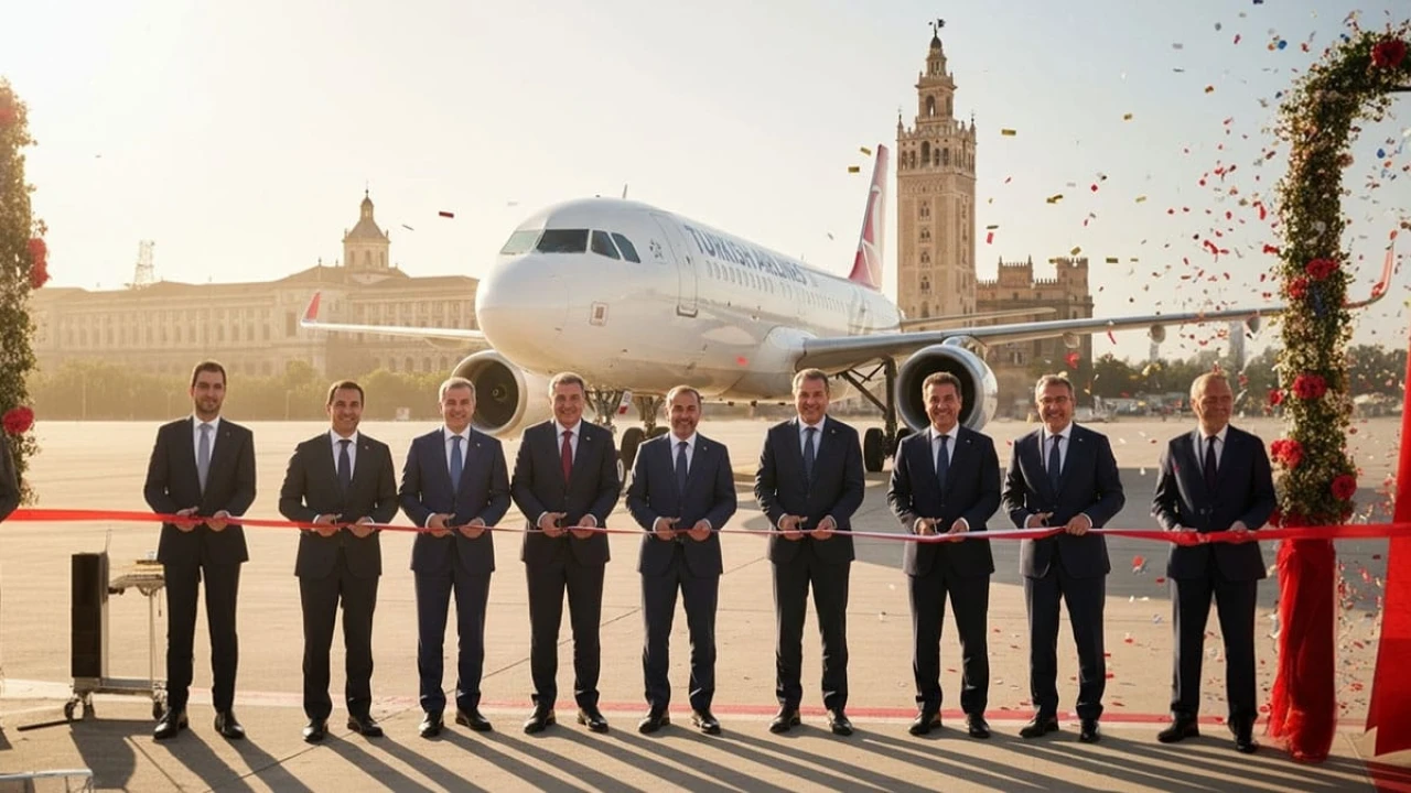 THY, İspanya'nın Sevilla kentine direkt uçuşlar başlattı, turist sayısını artırmayı hedefliyor.