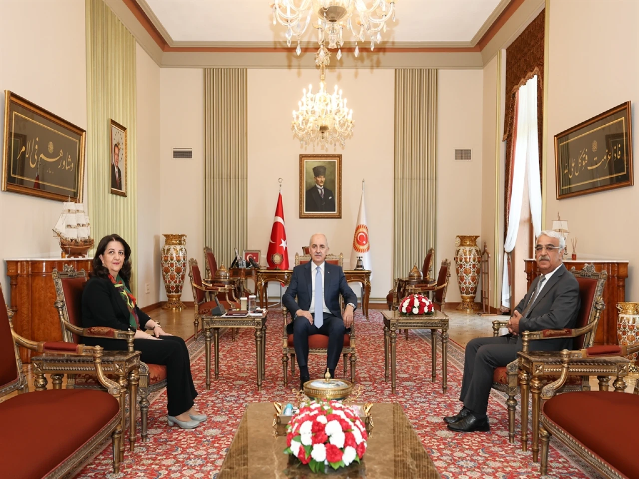 TBMM Başkanı Numan Kurtulmuş, DEM Parti Milletvekillerini Kabul Etti - Barış Süreci Görüşüldü