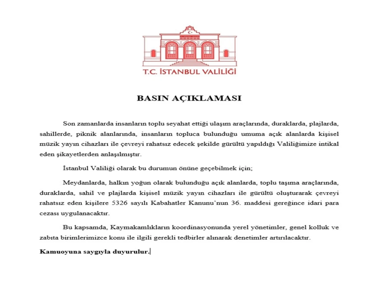 İstanbul'da Gürültü Yapanlara Cezalar Artıyor: Kişisel Müzik Yayını Yapanlara Bin 406 Lira Cezası!