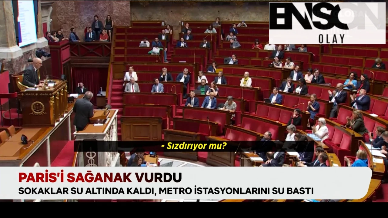 Paris'te Tarihi Şehir Şiddetli Yağmur Seliyle Felç Oldu! Eyfel Kulesi ve Ulusal Meclis Etkilendi.
