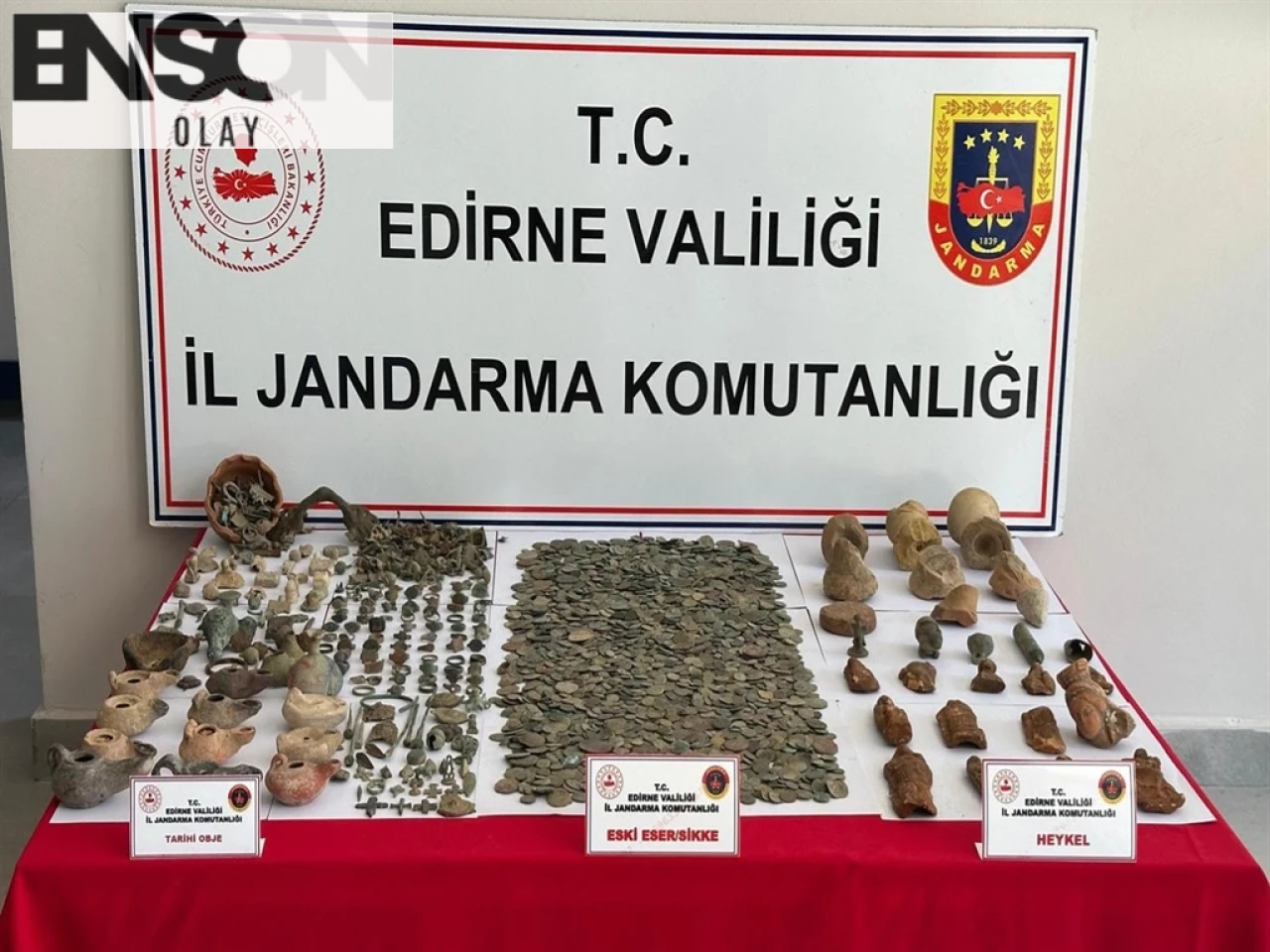 Keşan'da Roma ve Bizans Dönemlerine Ait Binlerce Tarihi Eser Ele Geçirildi, 1 Kişi Gözaltında!