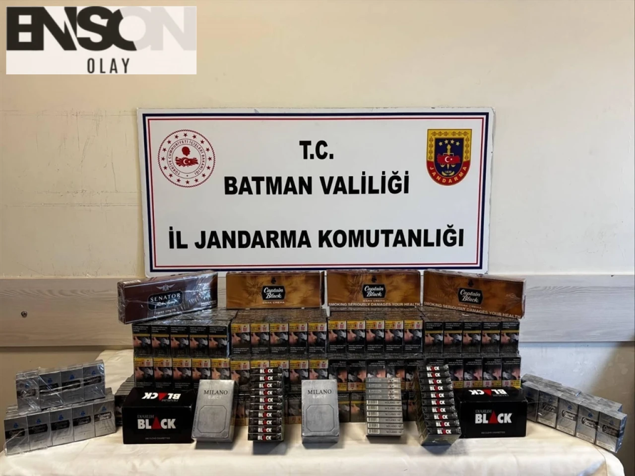 Batman'da Jandarma Ekipleri Tarafından Yapılan Operasyonda 784 Paket Kaçak Sigara Ele Geçirildi