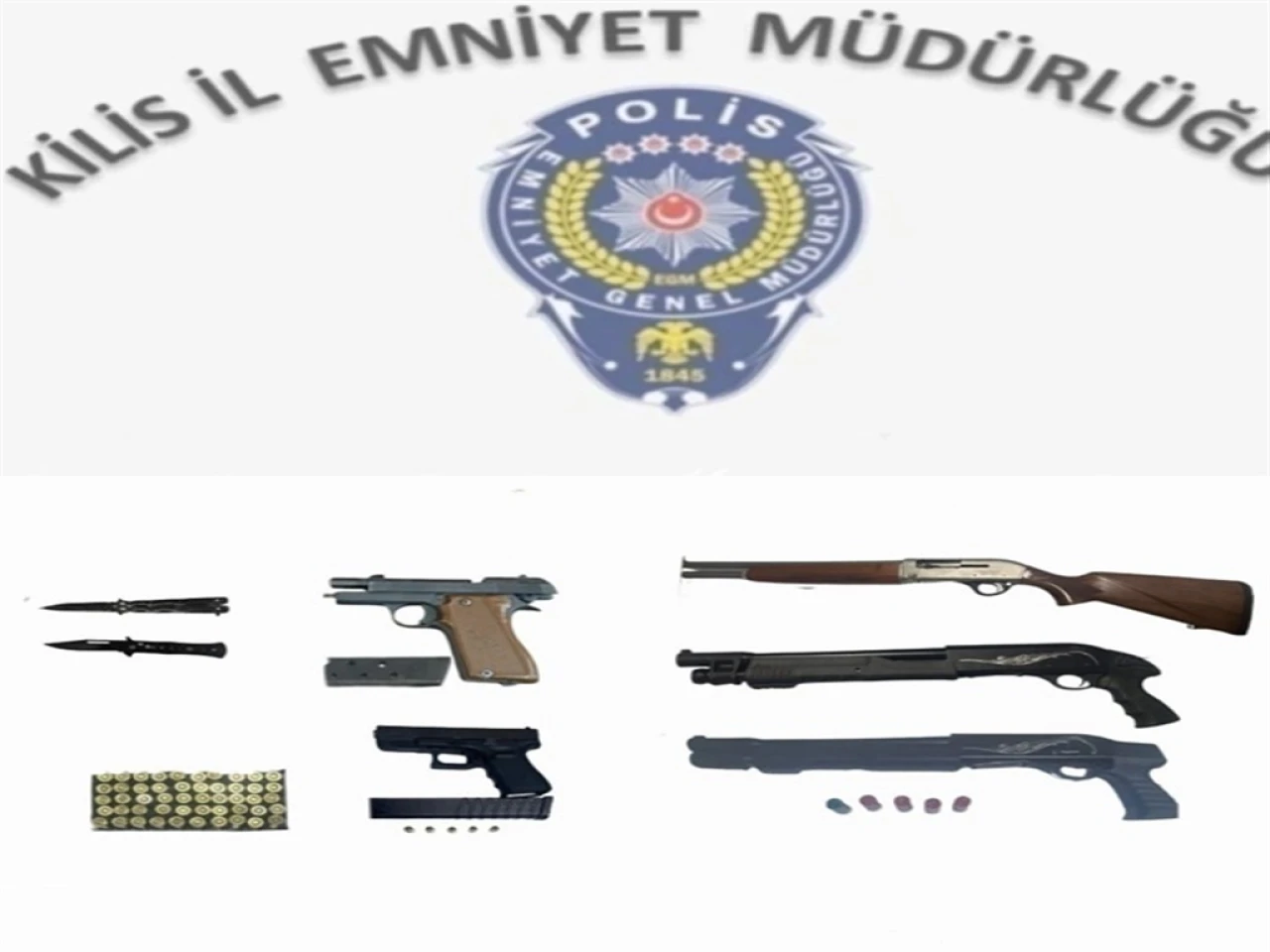 Kilis'te Yakalanan 149 Şüpheli İçin Operasyon: 3 Ruhsatsız Tabanca ve 42 Fişek Ele Geçirildi