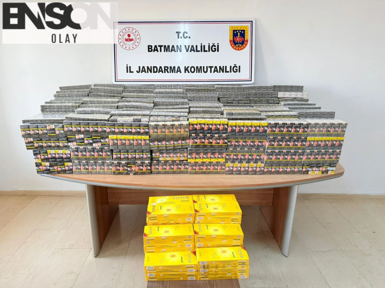 Batman'da Jandarma Operasyonunda 8 Bin 940 Paket Kaçak Sigara Ele Geçirildi