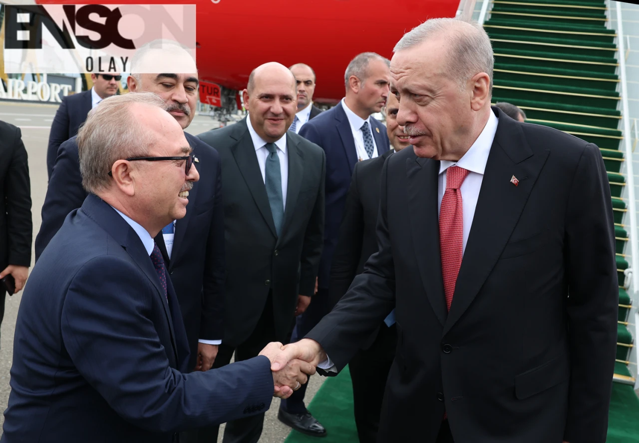 Cumhurbaşkanı Erdoğan, Azerbaycan'da Ekonomik İşbirliği Zirvesi'ne Katılmak Üzere Hankendi'ye Giriş Yaptı