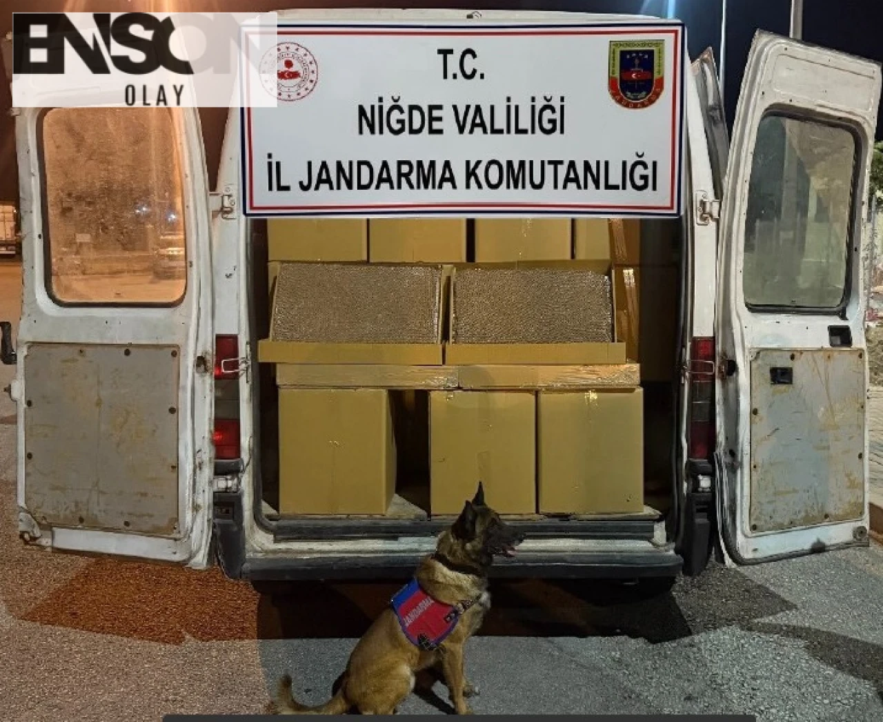 Niğde'de Jandarmanın Durdurduğu Minibüste 1,2 Milyon Makaron Ele Geçirildi