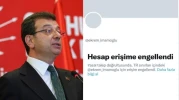 İstanbul Büyükşehir Belediye Başkanı Ekrem İmamoğlu'nun sosyal medya platformu üzerindeki X hesabına erişim yasağı konuldu.