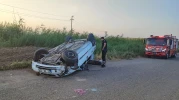 Diyarbakır Bismil'de Otomobil Devrildi: 1 Ölü, 4 Yaralı!