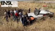 Mardin'de takla atan otomobilin sürücüsü ağır yaralandı
