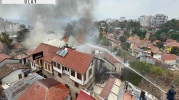 Antalya'da tarihi Kaleiçi semtinde yangın