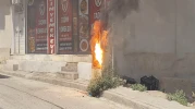 Cizre'de elektrik panosu alev alev yandı