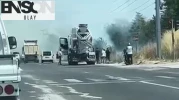 Bolu'da yol kenarına atılan sigara izmariti, ot yangınına neden oldu