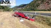 Hurdaya dönen araçtan burnu bile kanamadan çıktı