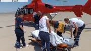 Şırnak'ta hastanın imdadına ambulans helikopter yetişti