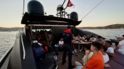 Bodrum'da motoryatta 72 kaçak göçmen yakalandı