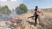 Mardin'de örtü yangını, 2 saatte söndürüldü