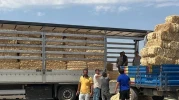 Yangın mağduru çiftçilere destek: 3 tır yola çıktı