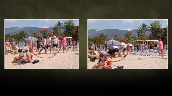 Alanya'da plajda şiddet skandalı