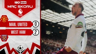 West Ham United, Manchester United'ı 2-0 mağlup ederek 8 maç sonra galip geldi