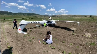Bilecik'te eğitim uçağı kırıma uğradı: Ters döndü!