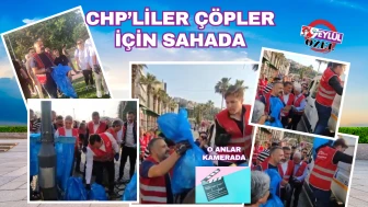 CHP'liler biriken çöpler için sahada!