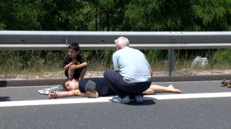Kuzey Marmara Otoyolu'nda Hafif Ticari Araç Geri Geri Gelirken Kaza