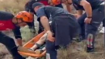 Ormanlık alana düşen yamaç paraşütü pilotu yaralandı
