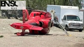 ABD'de iniş yapmaya çalışan helikopter yan yattı: Yaralılar var!
