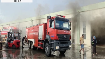 Bursa’da zeytin tesisinde çıkan yangın söndürüldü