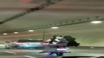 Avrasya Tüneli'nde Güvenliksiz Motosiklet Yolculuğu!