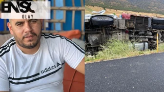 Denizli'de saman yüklü tır devrildi: 1 ölü, 3 yaralı!