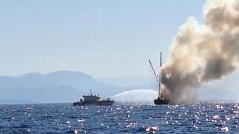 Bodrum'da tekne sulara gömüldü