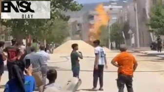 Kilis'te doğal gaz borusu patladı