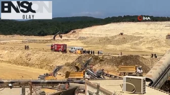 Son Dakika! İstanbul Çatalca'da kum ocağında göçük: Balçık içinde kalan işçiler var