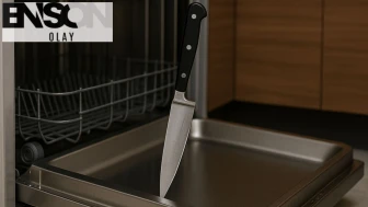 Bulaşık makinesine ters konan bıçağın üzerine düşen kadın öldü