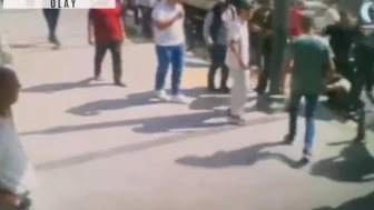 Yolu kapatan nakliyeciye esnaftan meydan dayağı