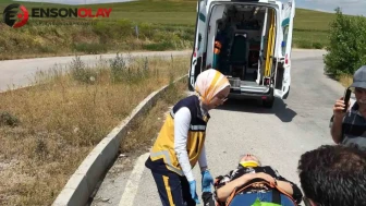 Çorum'un Alaca ilçesinde iki otomobil çarpıştı: 1 yaralı