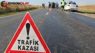 Kars Sarıkamış'ta otomobil şarampole devrilip alev aldı : Sürücüsü son anda kurtarıldı